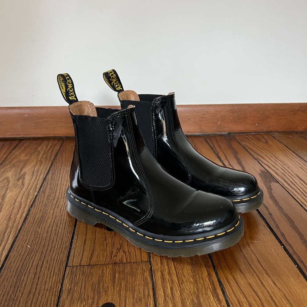 Dr Martens 2976 Black Patent Leather Chelsea Boot